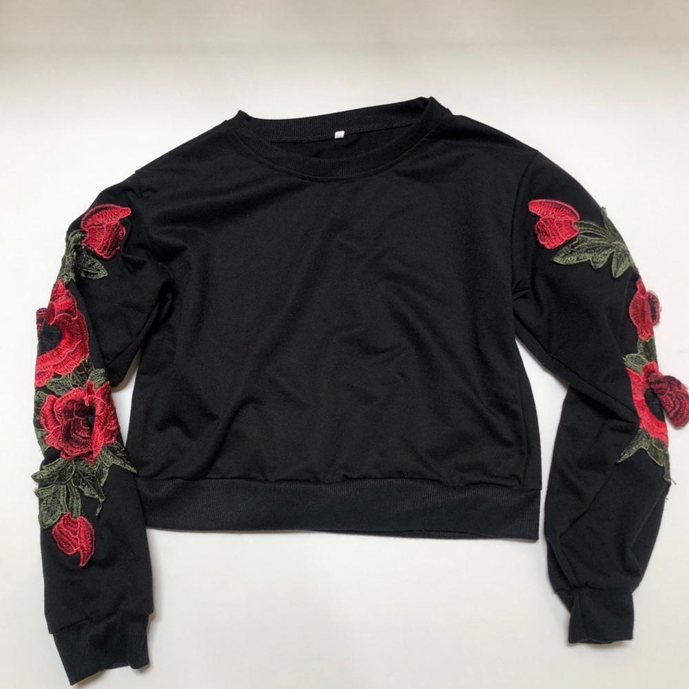 SHEIN 3D ROSE SWEATSHIRT